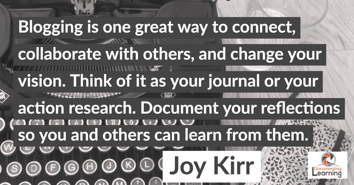 “Document your reflections so you and others can learn from them.” By @JoyKirr in #shifthis #documenting4learning https://t.co/tOeGYeuEuk