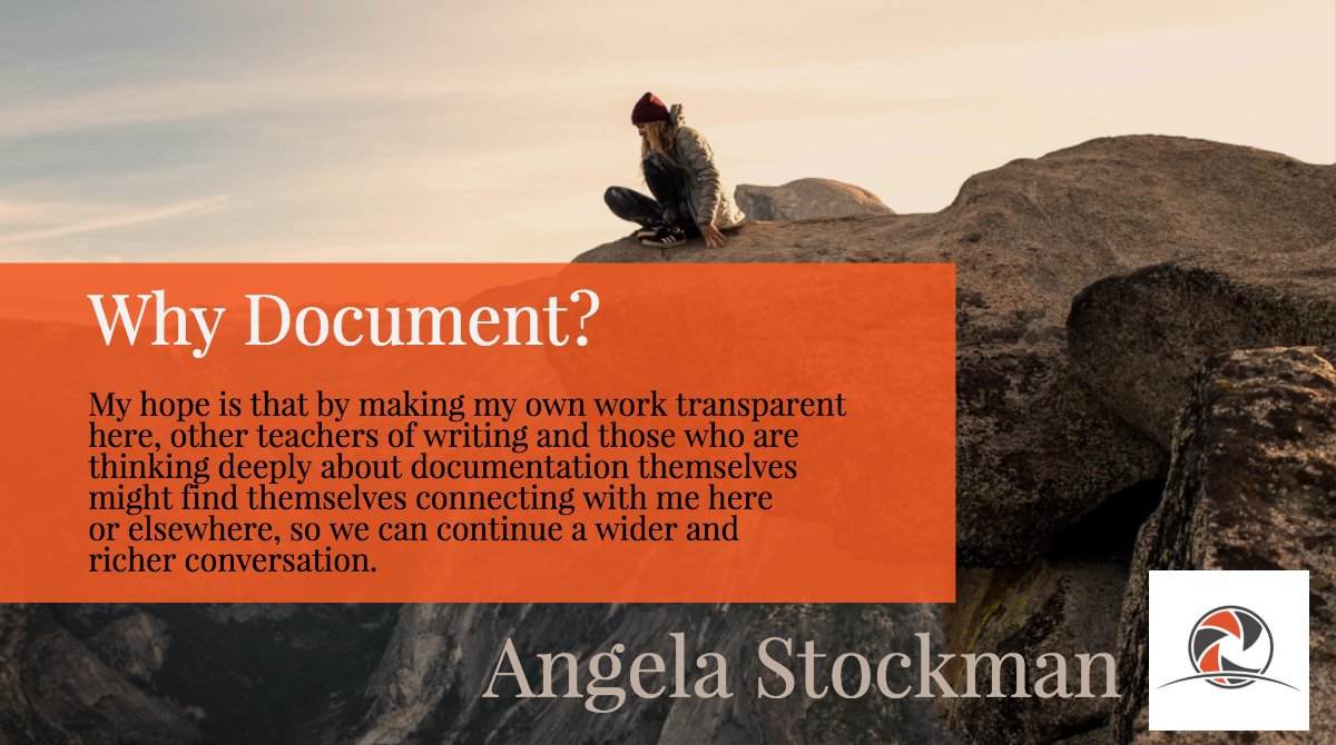 Why Document?  by @AngelaStockman https://t.co/H63q1zRGuT #documenting4learning https://t.co/ltXQJGiKaQ